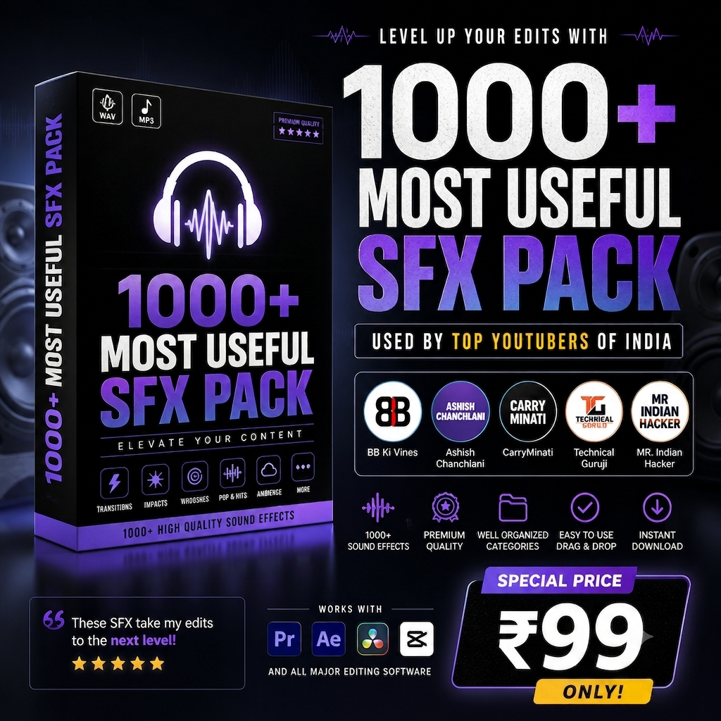 1000+ Viral Sound Effects Pack for Content Creators 🎧🚀 (Instant Download)