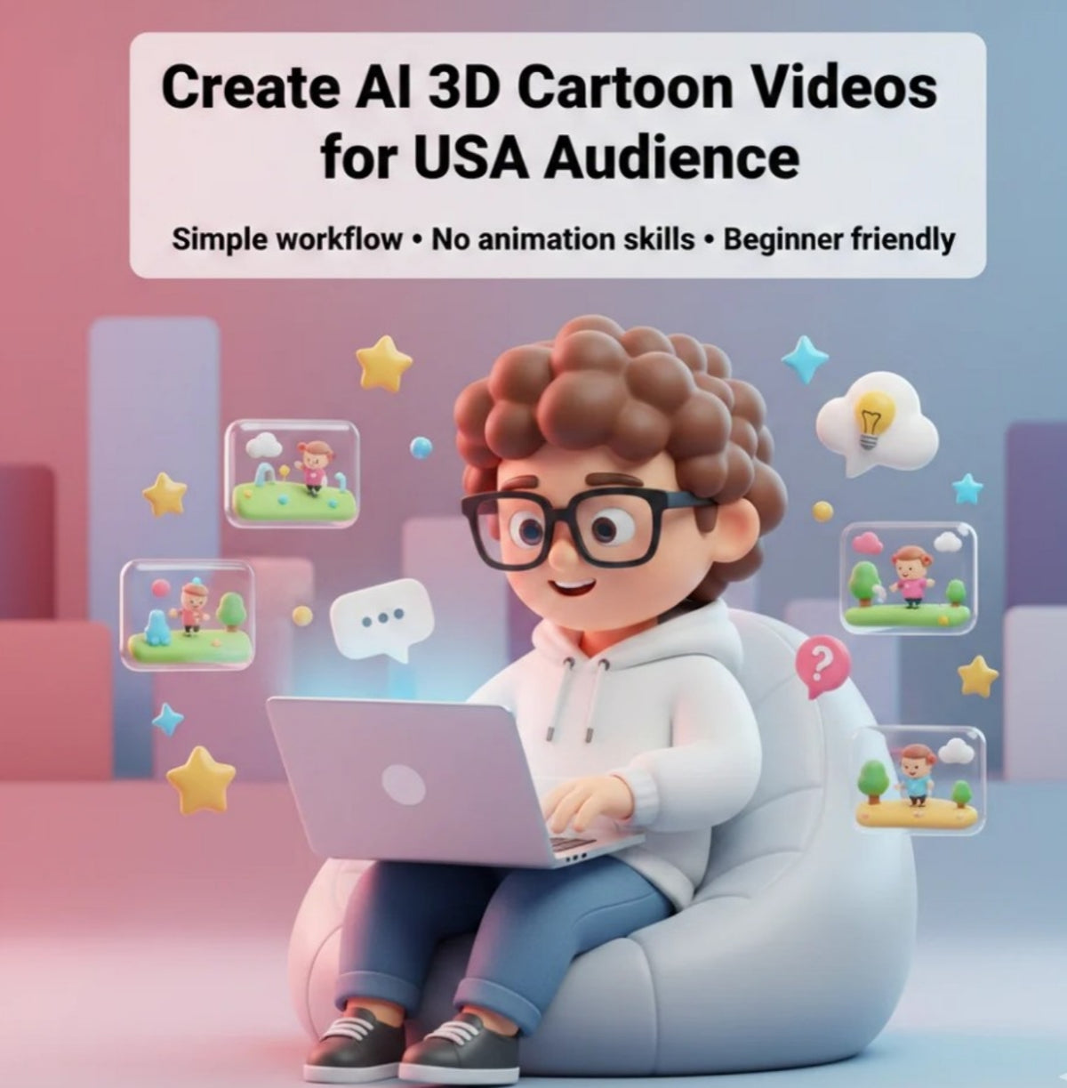 AI 3D Cartoon Shorts System (USA Audience)
Create High-RPM Cartoon Videos in Minutes