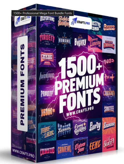 1500+ Fonts for Massive editing